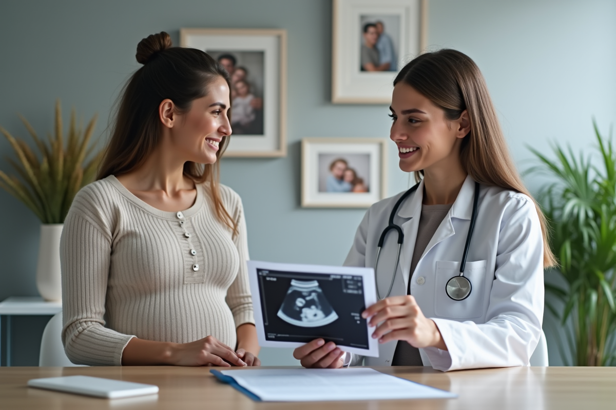 Docteur montrant une image d