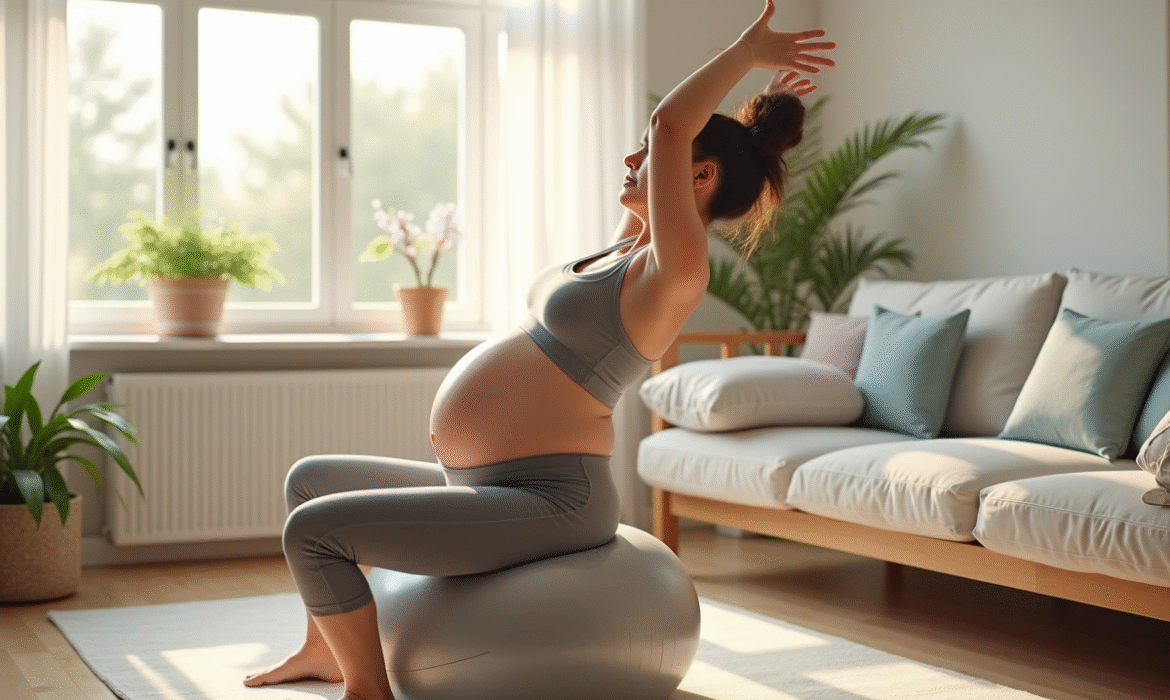 Exercices sur ballon de grossesse : les bons mouvements à adopter pour bouger efficacement
