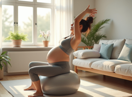 Exercices sur ballon de grossesse : les bons mouvements à adopter pour bouger efficacement